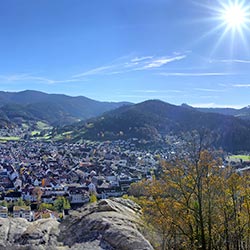 Blick von der Ruine Kastelburg auf Waldkirch